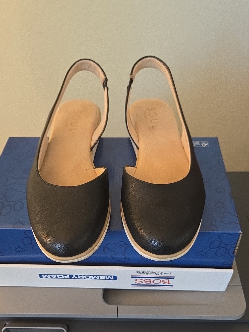 Black Slingback Flats - Comfortable Women's Shoes